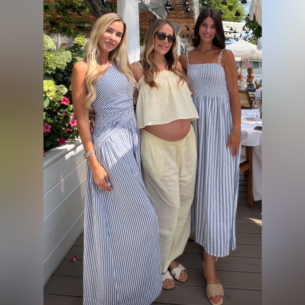 Shona Joy Blue & White Striped Summer Dress